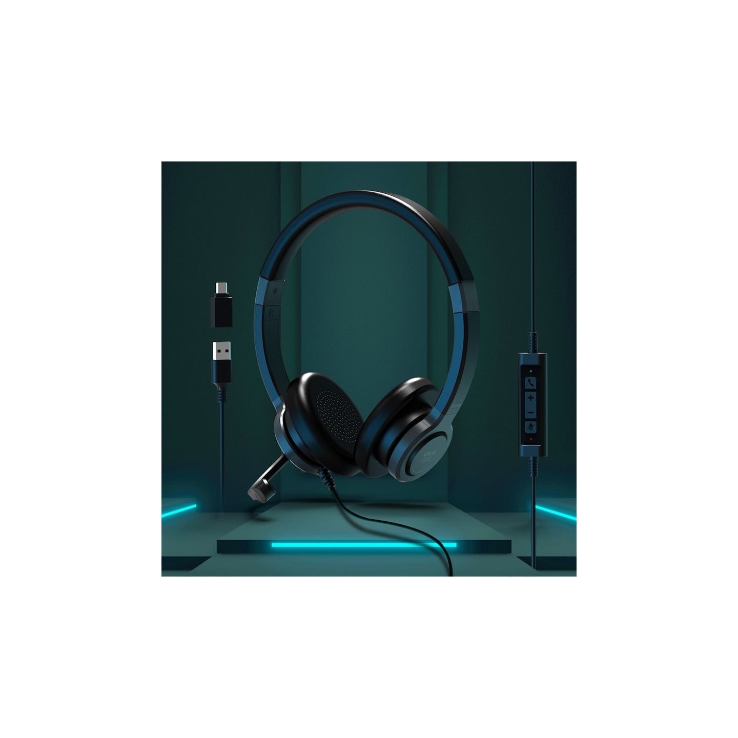 Port Connect | Stereo USB Headphone PRO ON'R 300 | Wired | On-ear | Black | Noise canceling