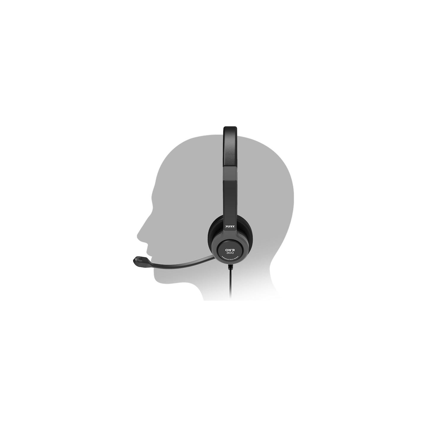 Port Connect | Stereo USB Headphone PRO ON'R 300 | Wired | On-ear | Black | Noise canceling