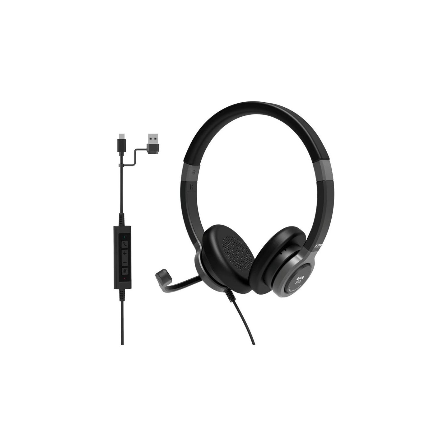 Port Connect | Stereo USB Headphone PRO ON'R 300 | Wired | On-ear | Black | Noise canceling