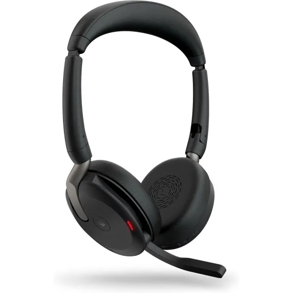 Jabra Evolve2 65 Flex MS Stereo Wireless Headset, Bluetooth, USB-A, Black / 26699-999-989