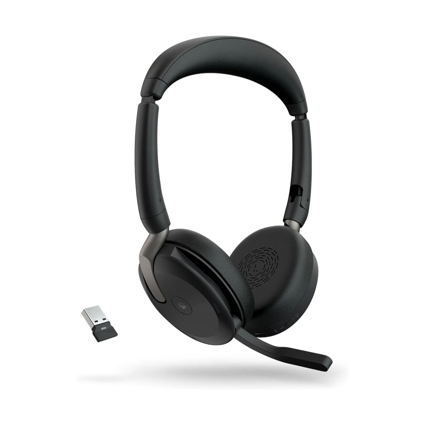 Jabra Evolve2 65 Flex MS Stereo Wireless Headset, Bluetooth, USB-A, Black / 26699-999-989