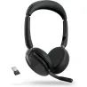 Jabra Evolve2 65 Flex MS Stereo Wireless Headset, Bluetooth, USB-A, Black / 26699-999-989