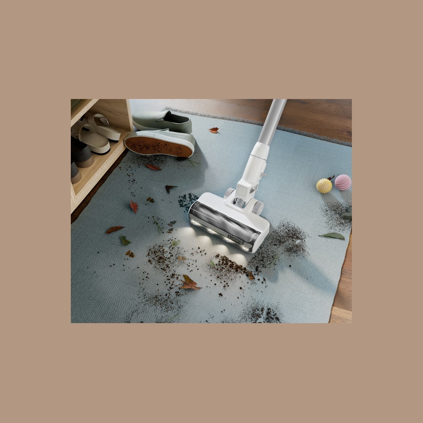 Bissell Stick Vacuum | PowerClean | Cordless operating | 200 W | Operating time (max) 40 min | Warm White/Gray/Sparkling Silver