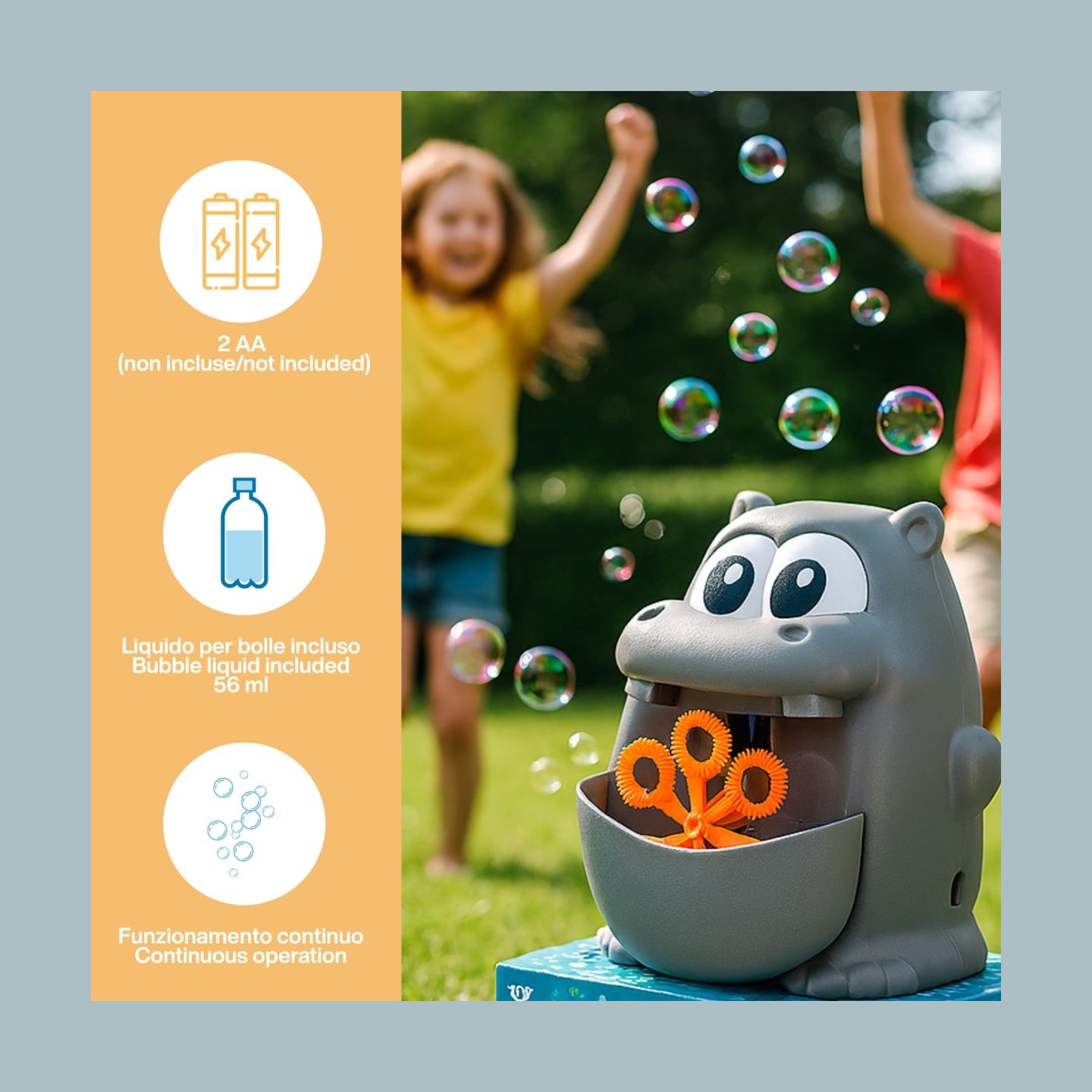 Koala Games G2495 Frog & Hippo  Bubble Mashine  (Random Color)