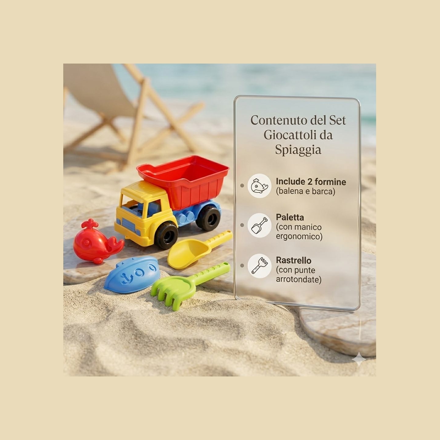 Koala Games G2669 Beach Set With Dump Truck And Accesories