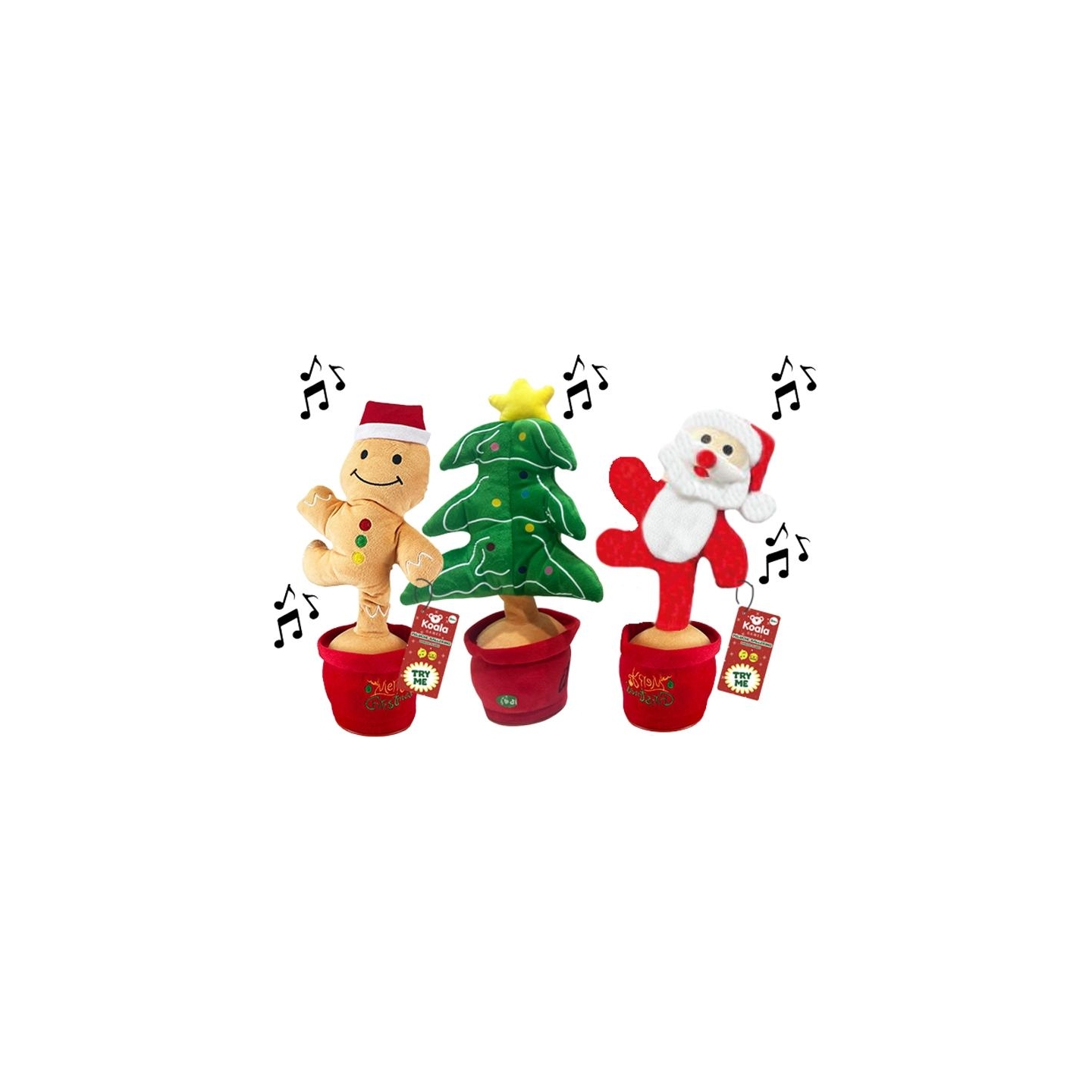 Koala Games G2585 Christmas Danging, Singins  & Lighting Plushes 36 cm