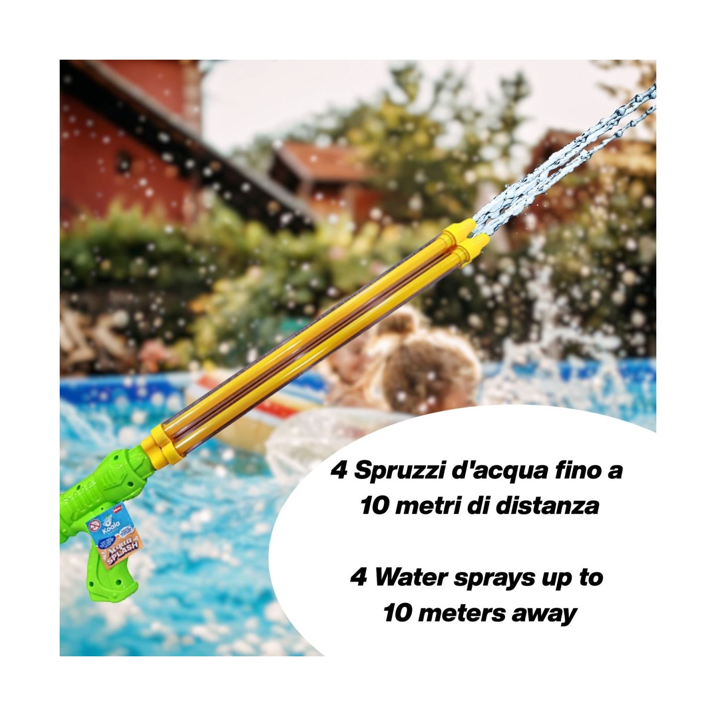 Koala Games G2462  Four Nozzles Water Gun (Random Color)