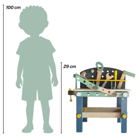 Koala Games G2595 Wooden Workbench With Accesories