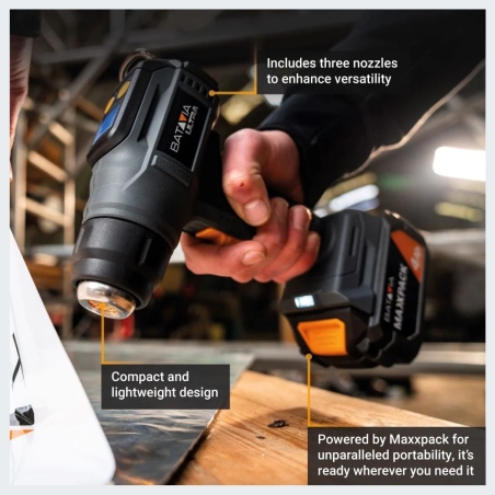 Batavia B.v. 18V Cordless Heat Gun with Digital LCD Display (battery and charger not included)