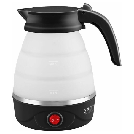 Brock WK 0904 BK Foldable Travel Kettle 0,5L 500W, Black/White