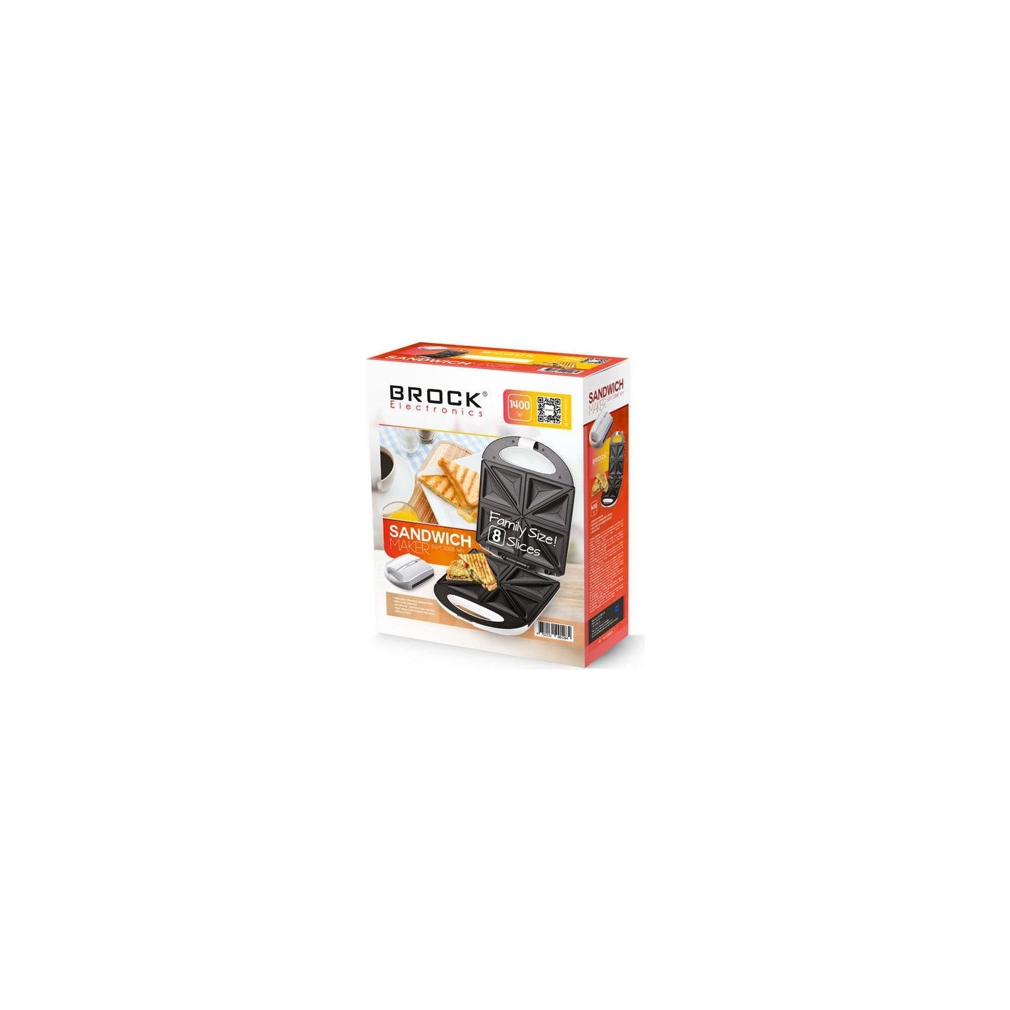 Brock SSM 3008 WH 8 Toast Maker XXL 1400W, White