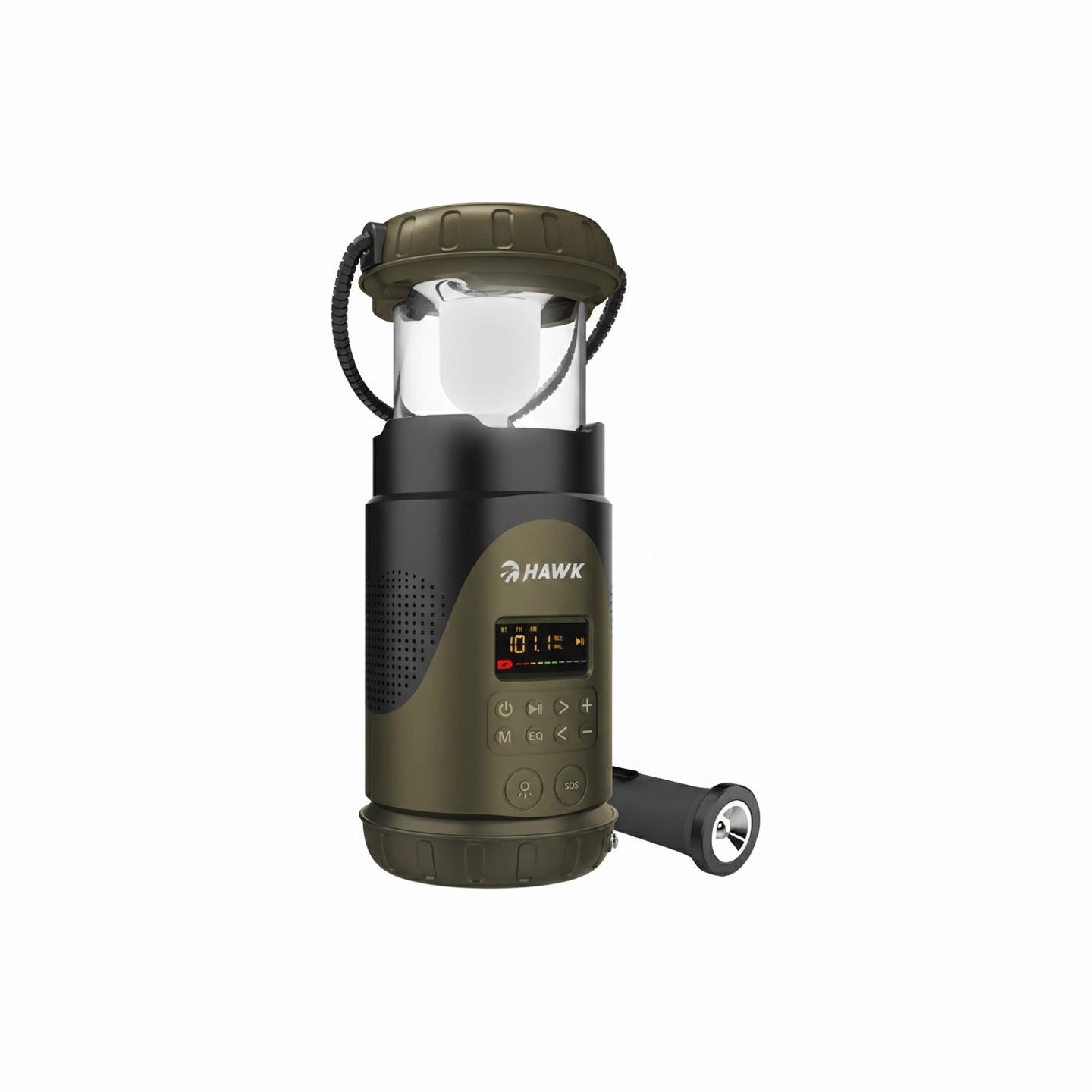 Hawk HWRDI430GN Radio Solar Dynamo With Flashlight
