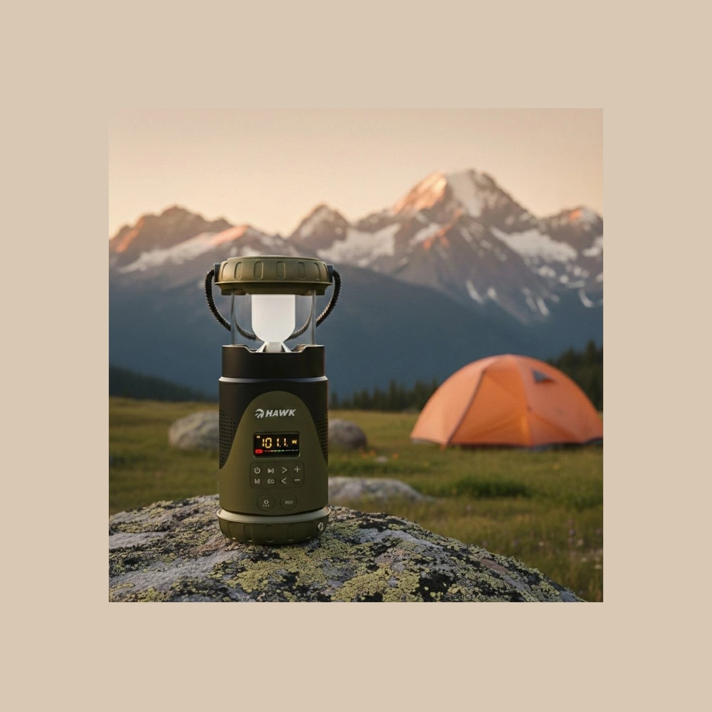 Hawk HWRDI430GN Radio Solar Dynamo With Flashlight