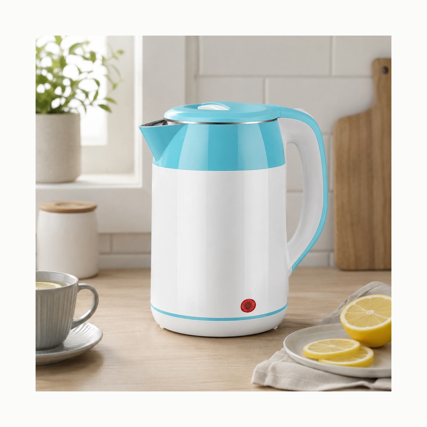Brock WK 5521 WH Kettle With 360 Degree Base 1,8L 1500W White/Blue