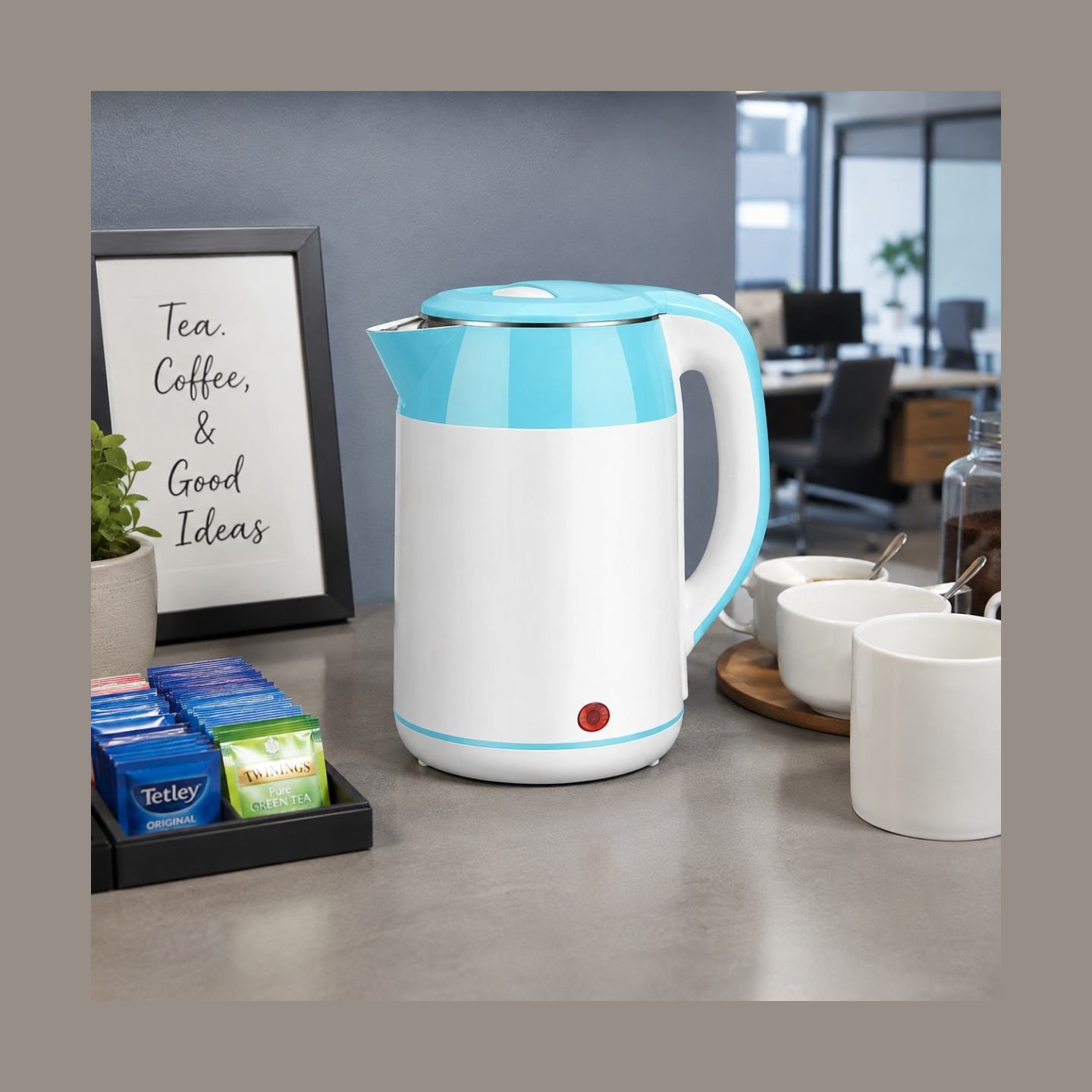 Brock WK 5521 WH Kettle With 360 Degree Base 1,8L 1500W White/Blue