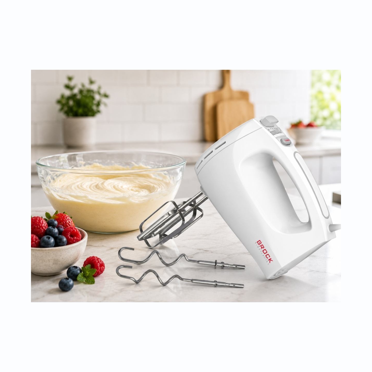 Brock HM 3001 WH Hand Mixer 300W, White