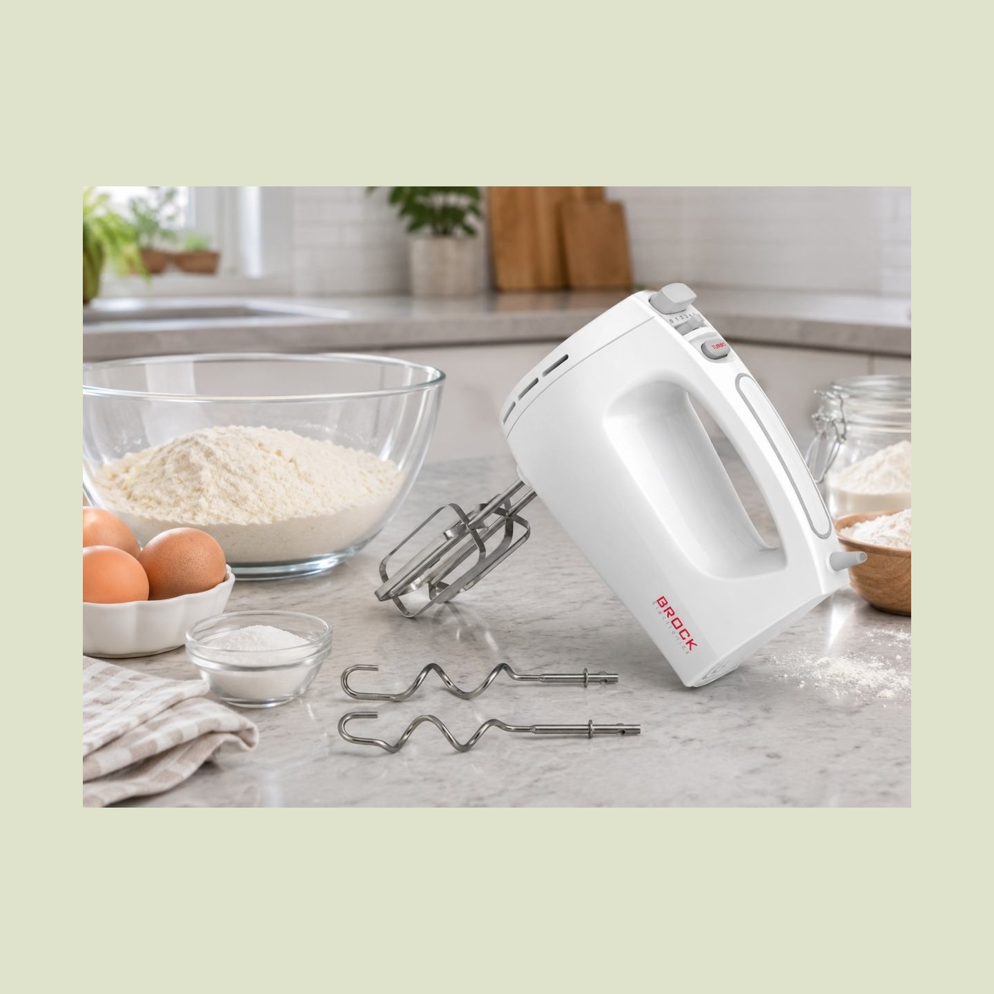 Brock HM 3001 WH Hand Mixer 300W, White