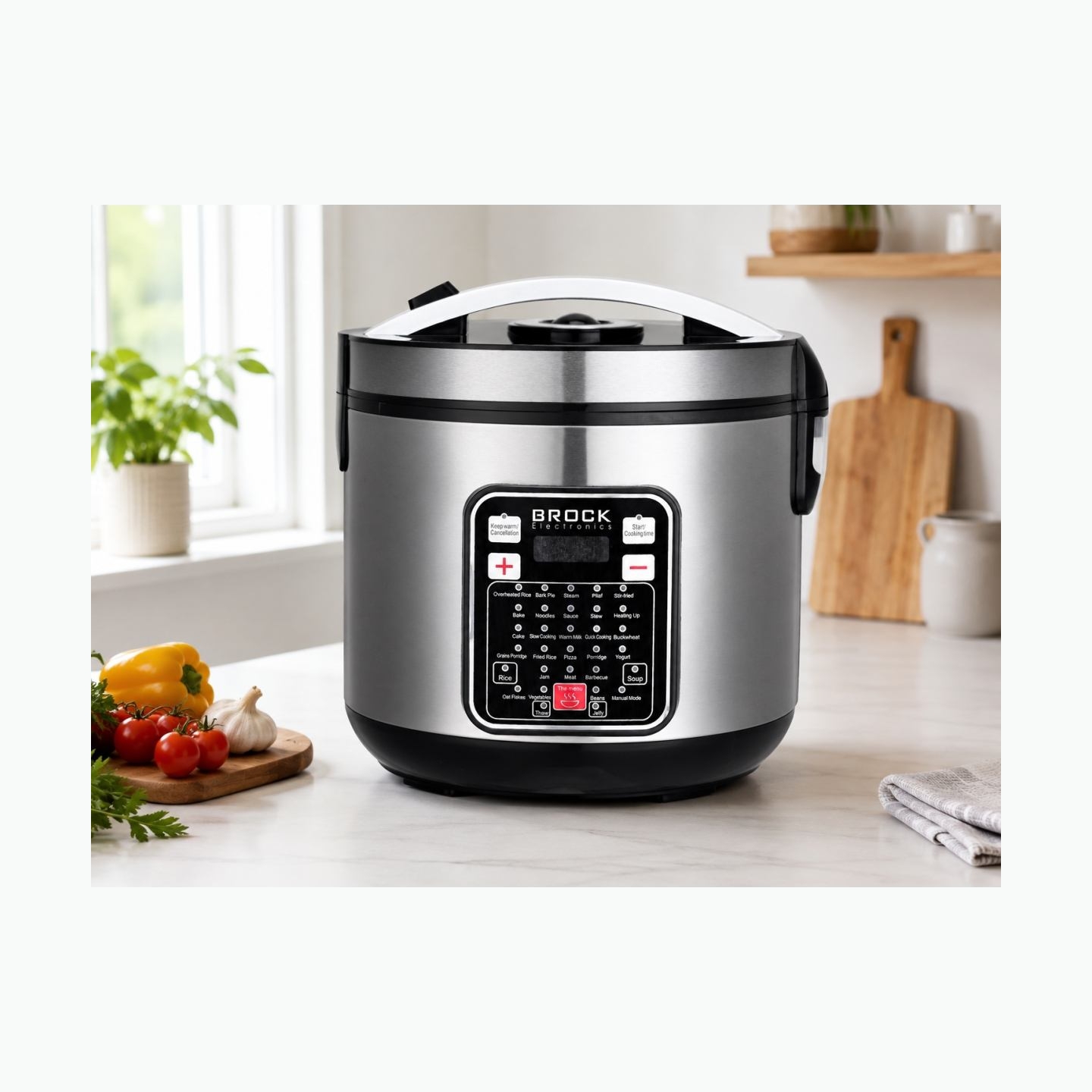 Brock MC 3203 Multicooker 5L 900W, Black/Steel