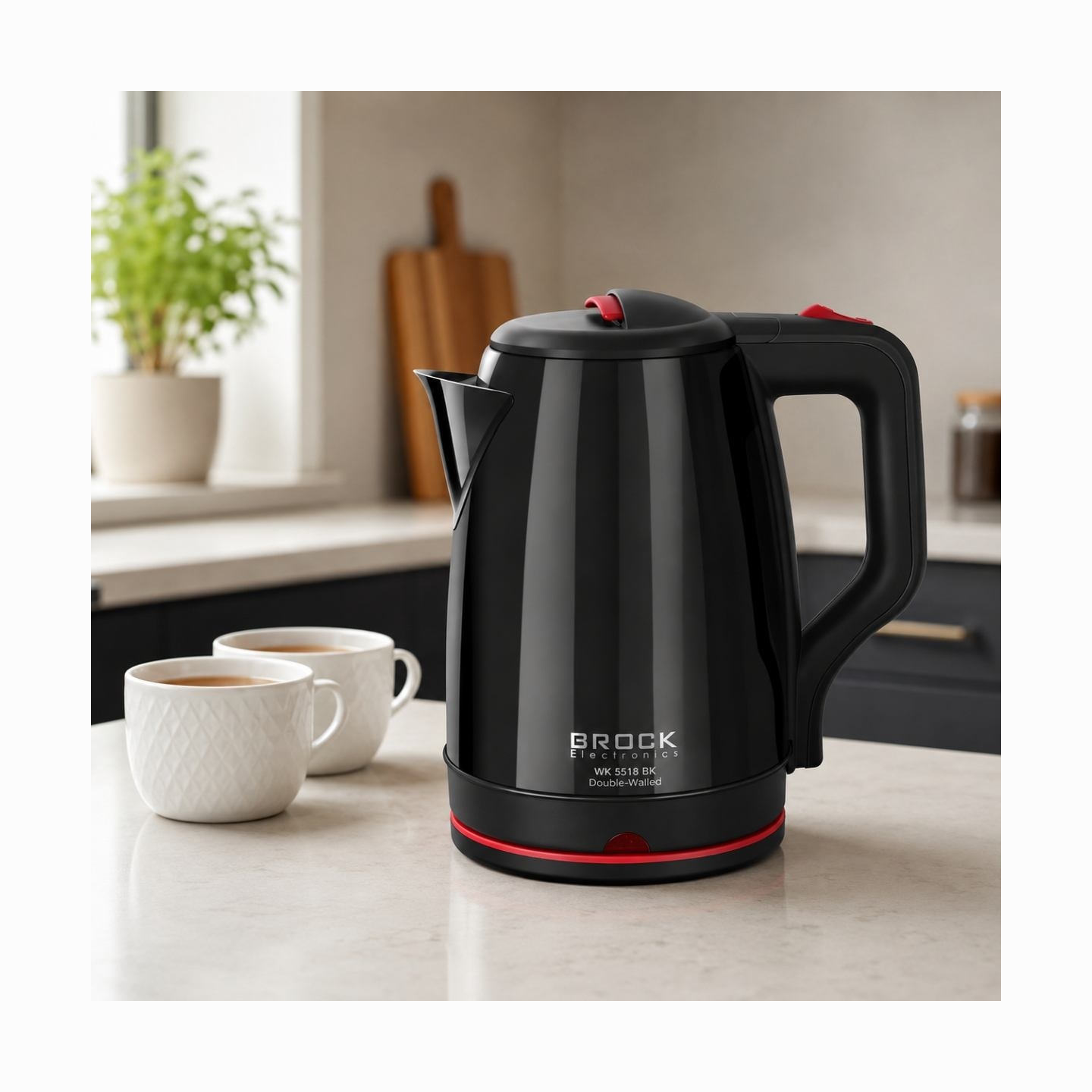 Brock WK 5518 BK Kettle With 360 Degree Base 2,0L 1500W Black