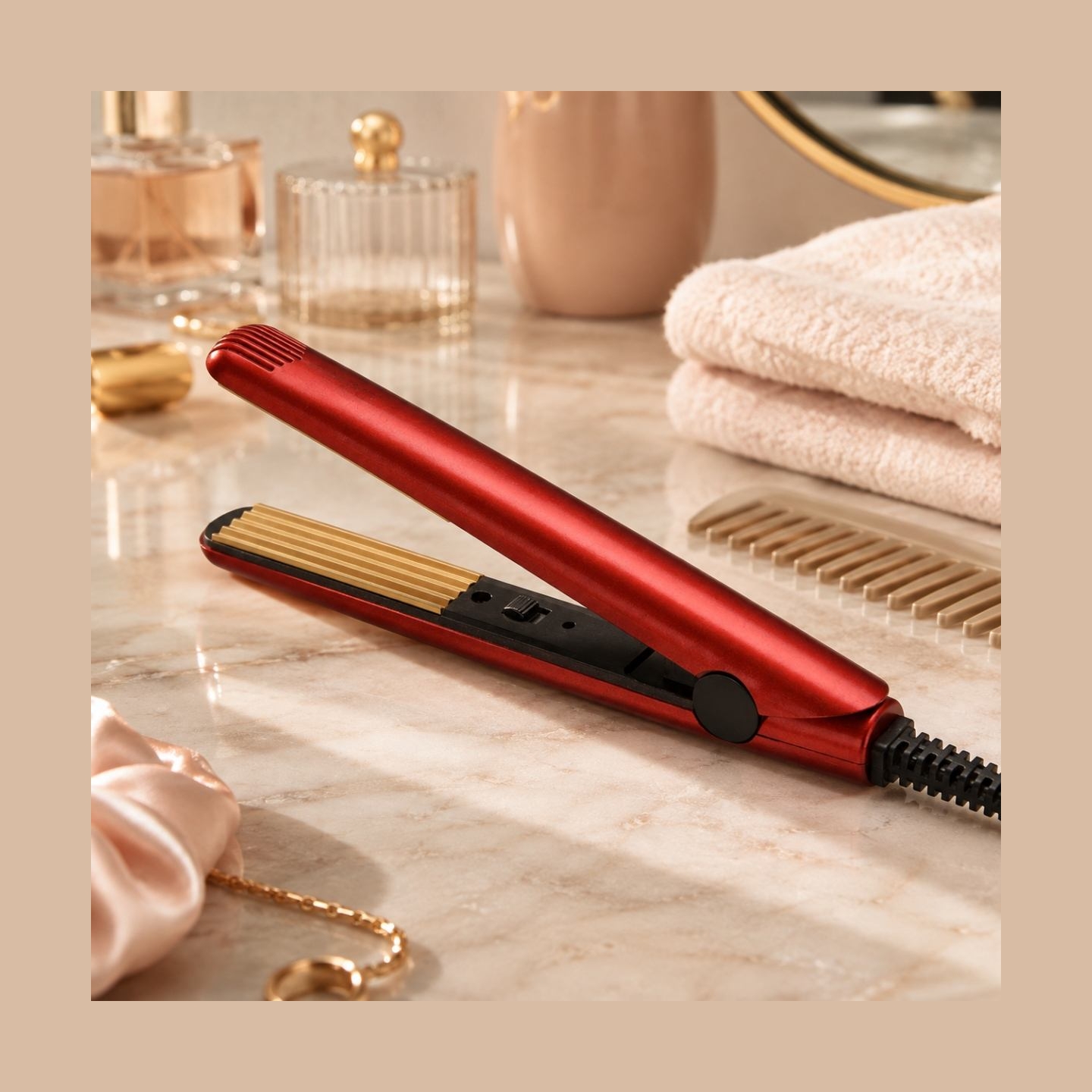 Brock HC 2002 RD Mini Hair Crimper 39W, Red