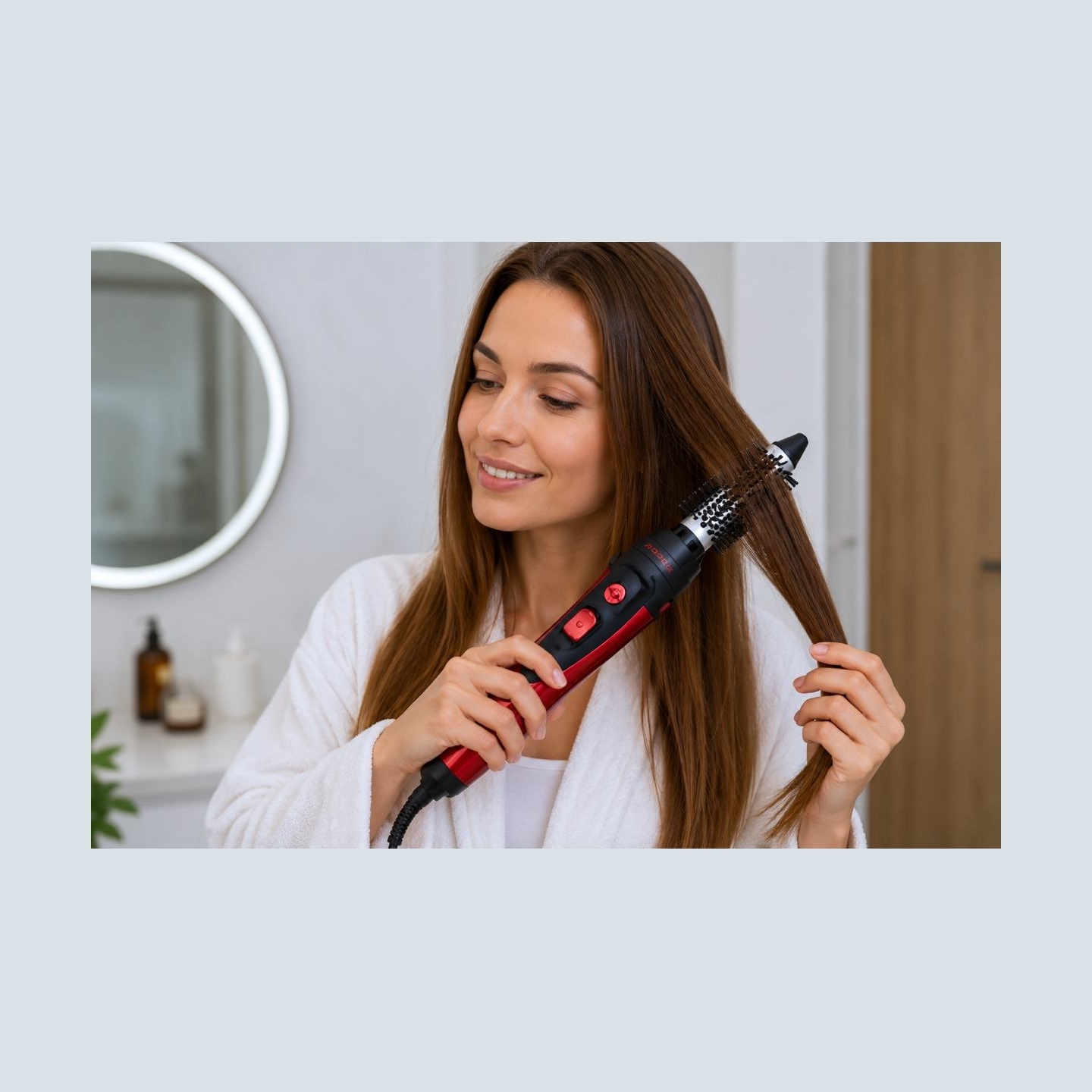 Brock HS 9006 RD Hot Air Brush Set With 6 Tips, Red