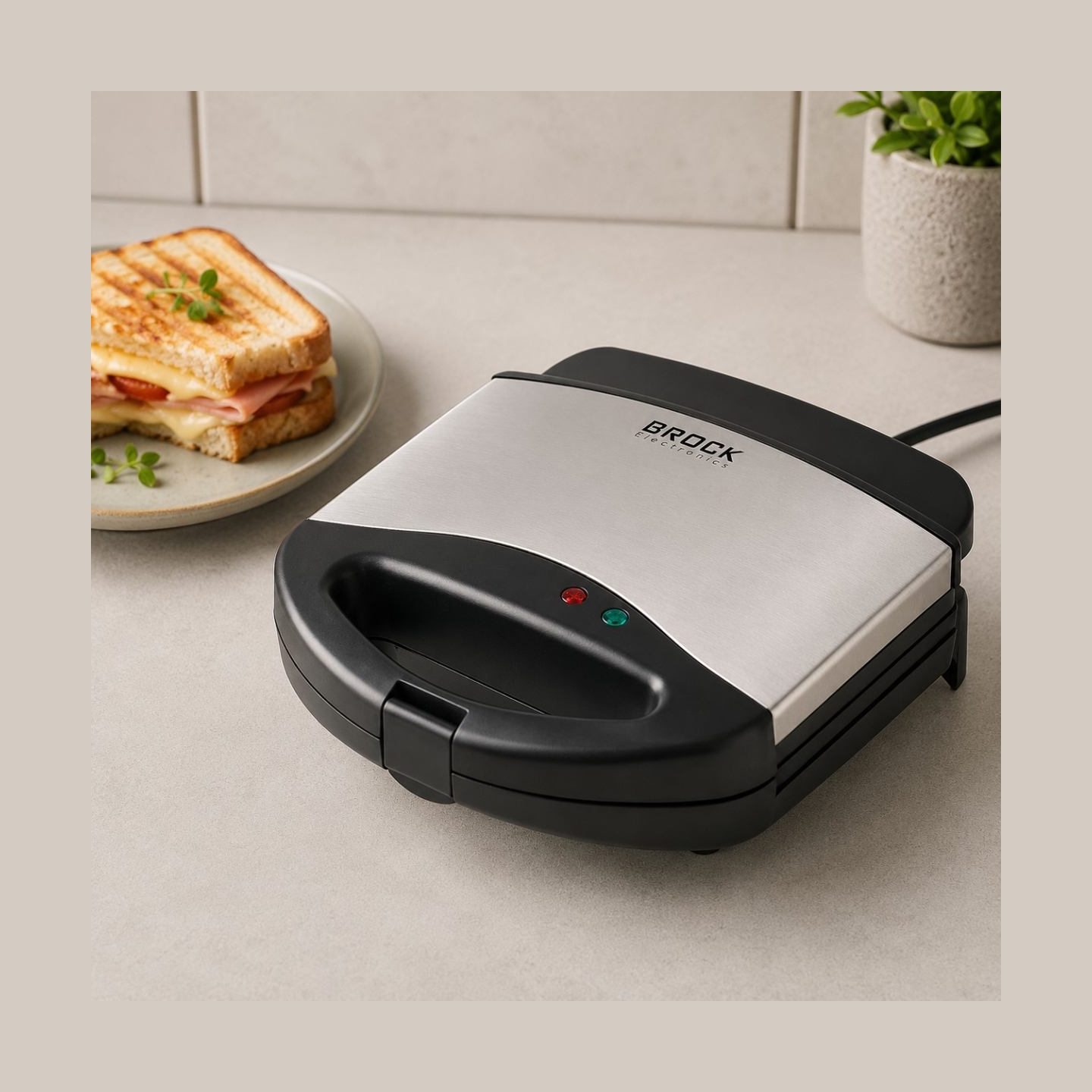 Brock SPM 3006 S Sandwich Toaster 750W, Steel
