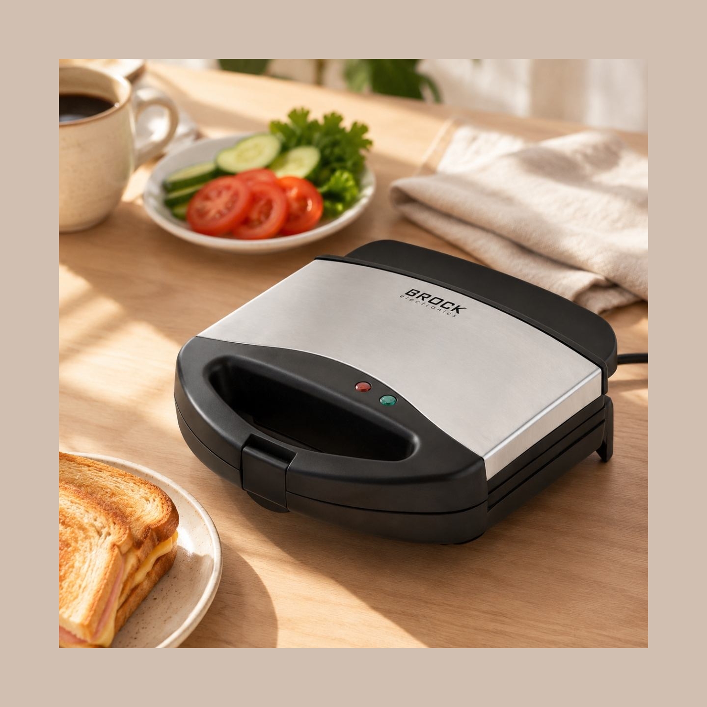 Brock SPM 3006 S Sandwich Toaster 750W, Steel