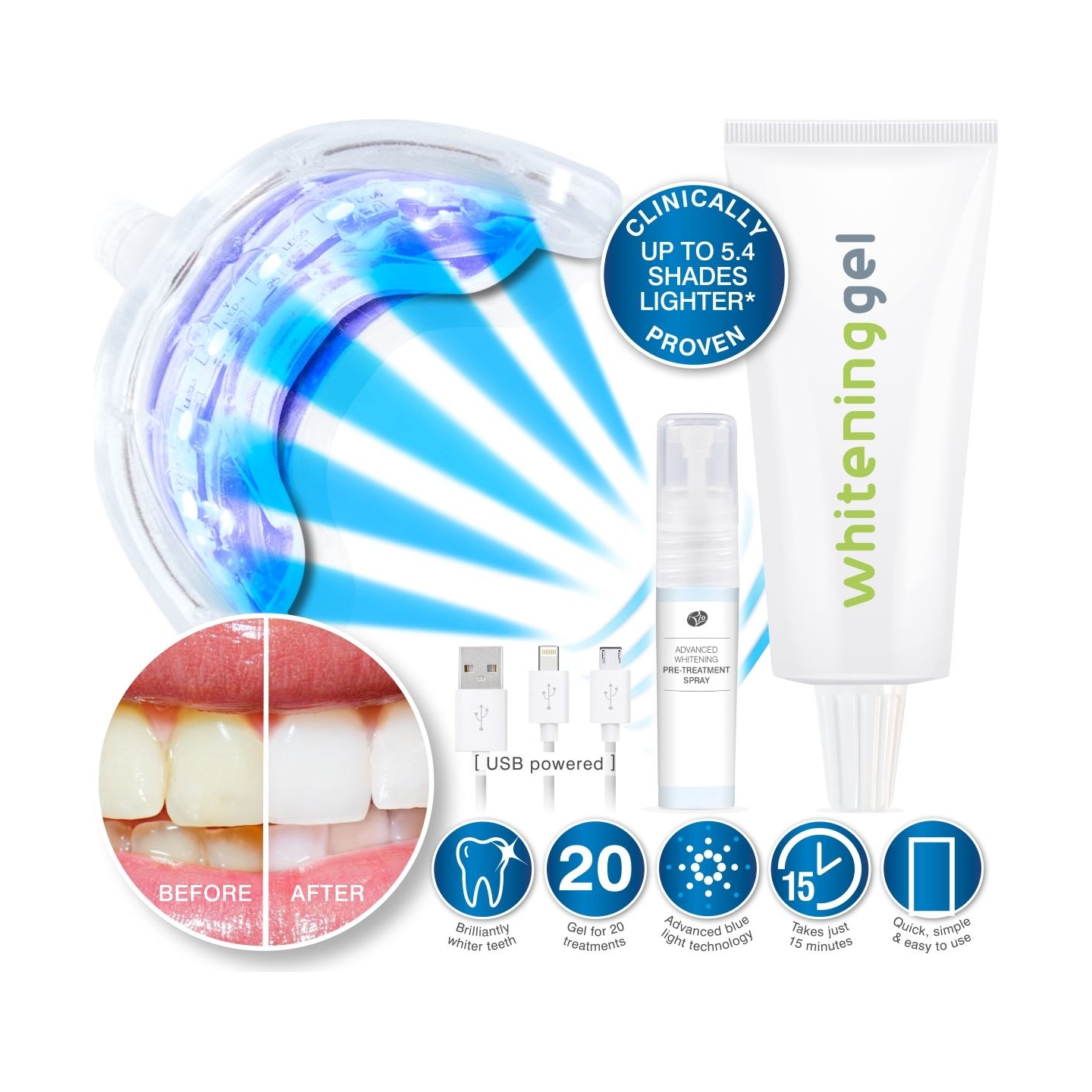 RIO DCWU-EU/1,6 USB Teeth Whitening