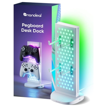 Nanoleaf Pegboard Desk Dock, White | 15 W | RGB