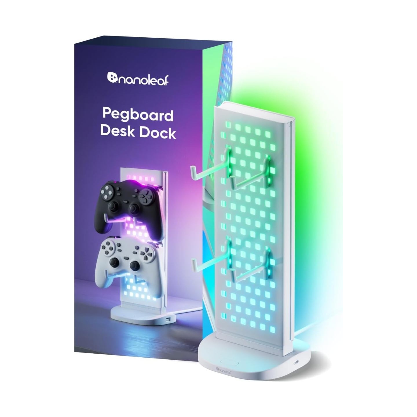 Nanoleaf Pegboard Desk Dock, White | 15 W | RGB