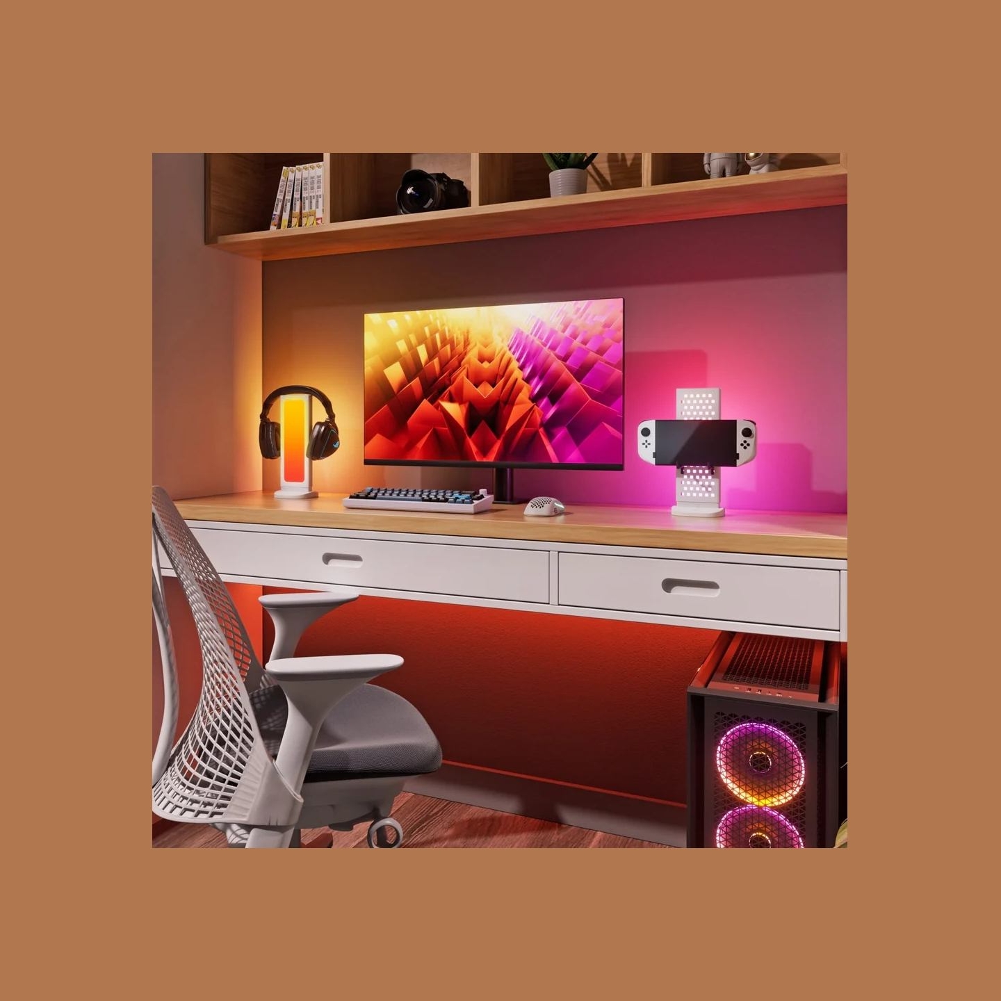 Nanoleaf Pegboard Desk Dock, White | 15 W | RGB