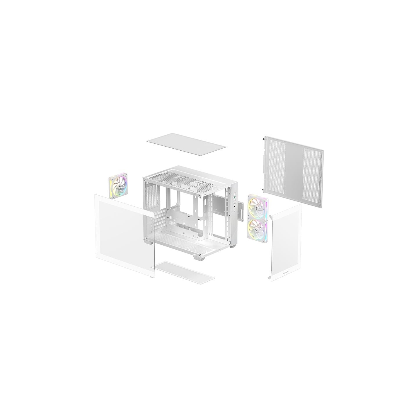 Deepcool Case | CG330 3F WH | White | Micro ATX