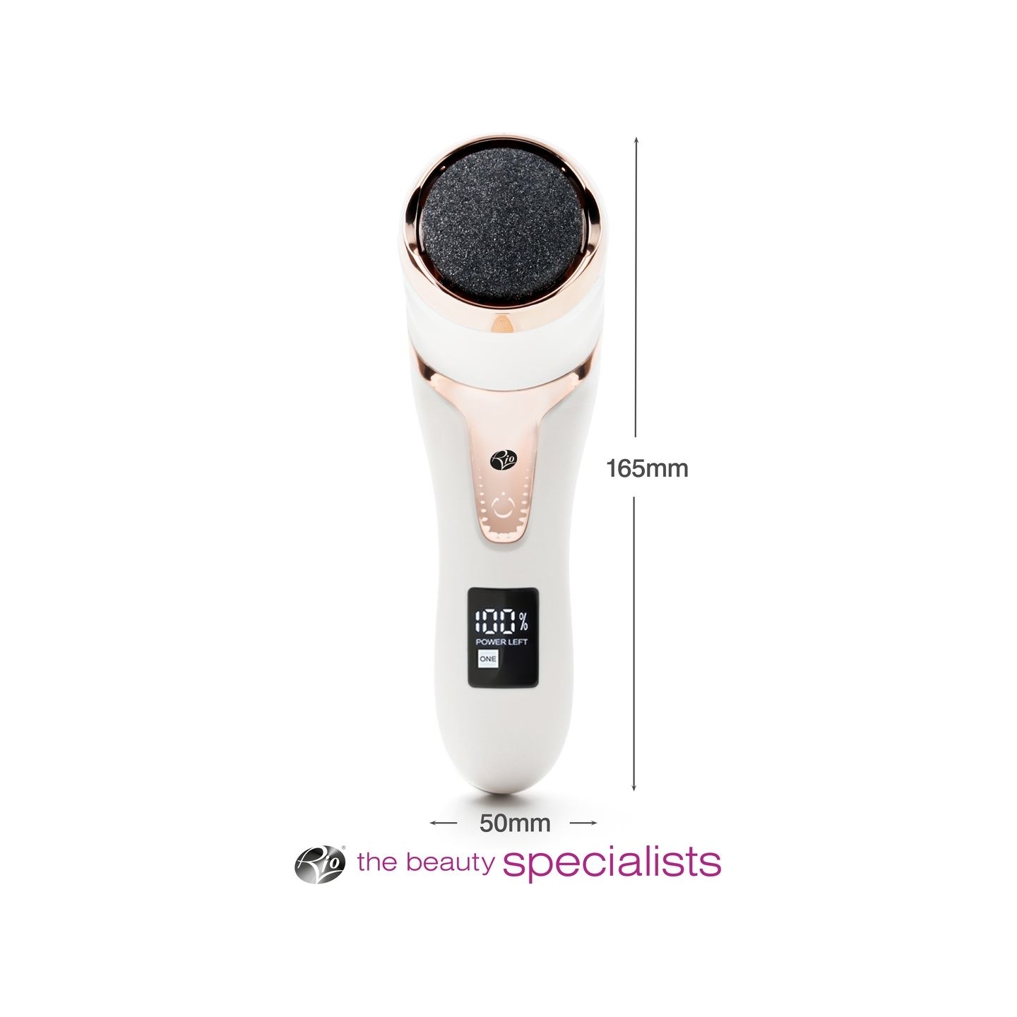 RIO PEDI5-EU/1.1 Go Smooth Electric Foot File With Vacuum Action, White