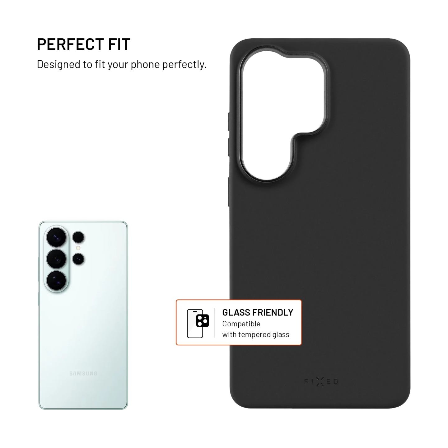 Fixed MagFlow | Back cover | Samsung | Galaxy S26 Ultra | Liquid silicon | Black