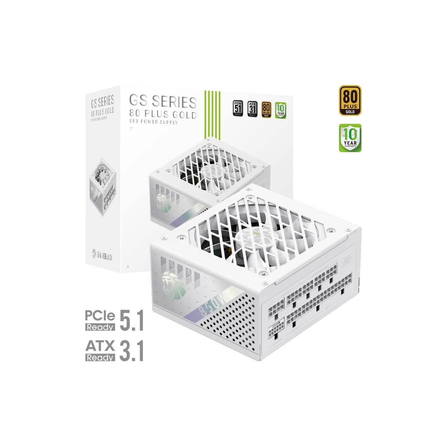 Gamemax PSU | GS 850G WH | 850 W | SFX | White | Full Modular
