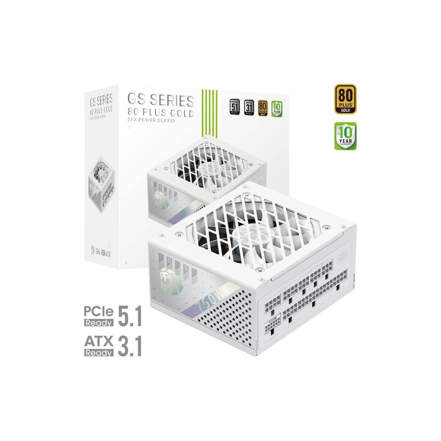 Gamemax PSU | GS 750G WH | 750 W | SFX | White | Full Modular