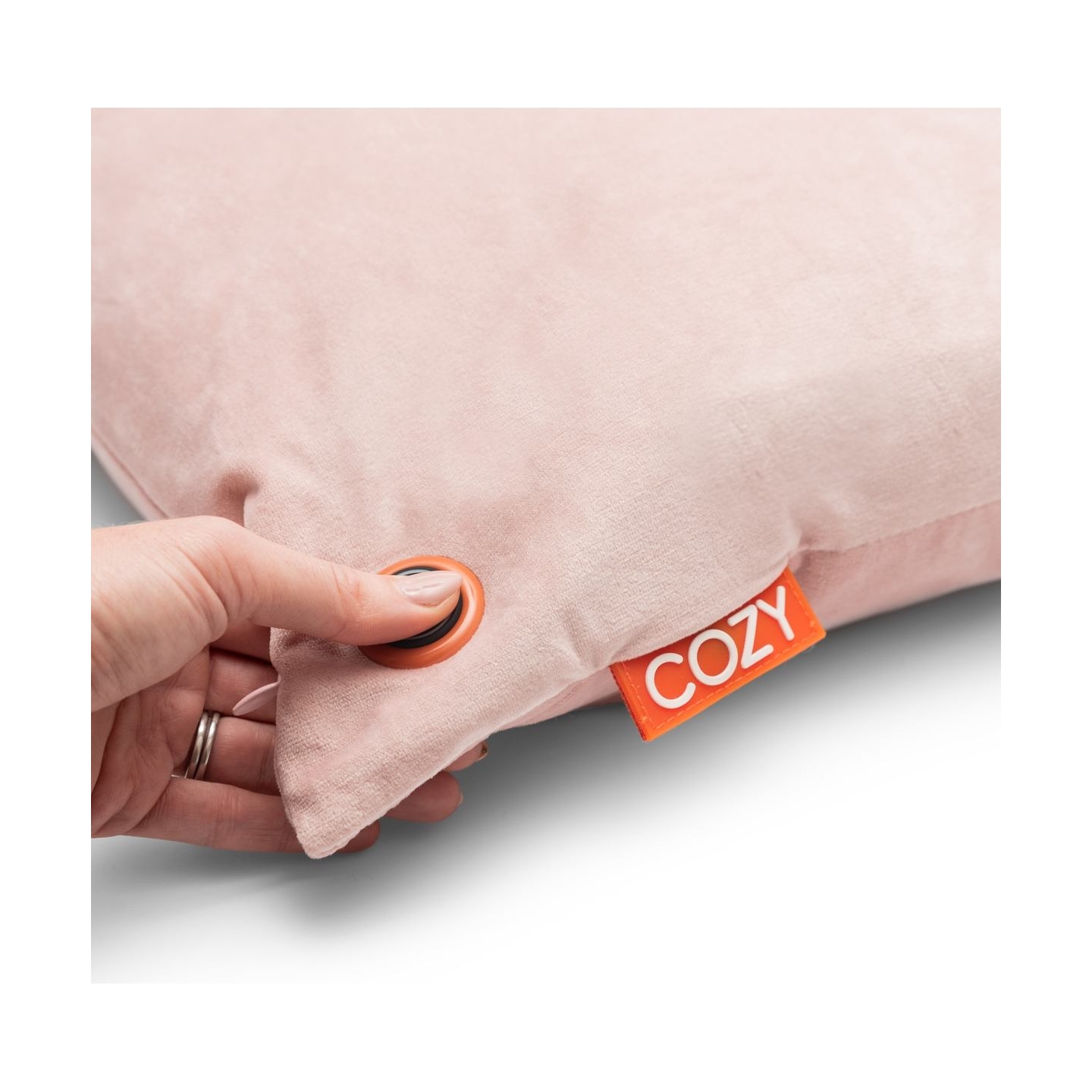 Bodi-Tek COZY Una Heated Comfort Cushion 45 x 45cm, Light Pink Velvet