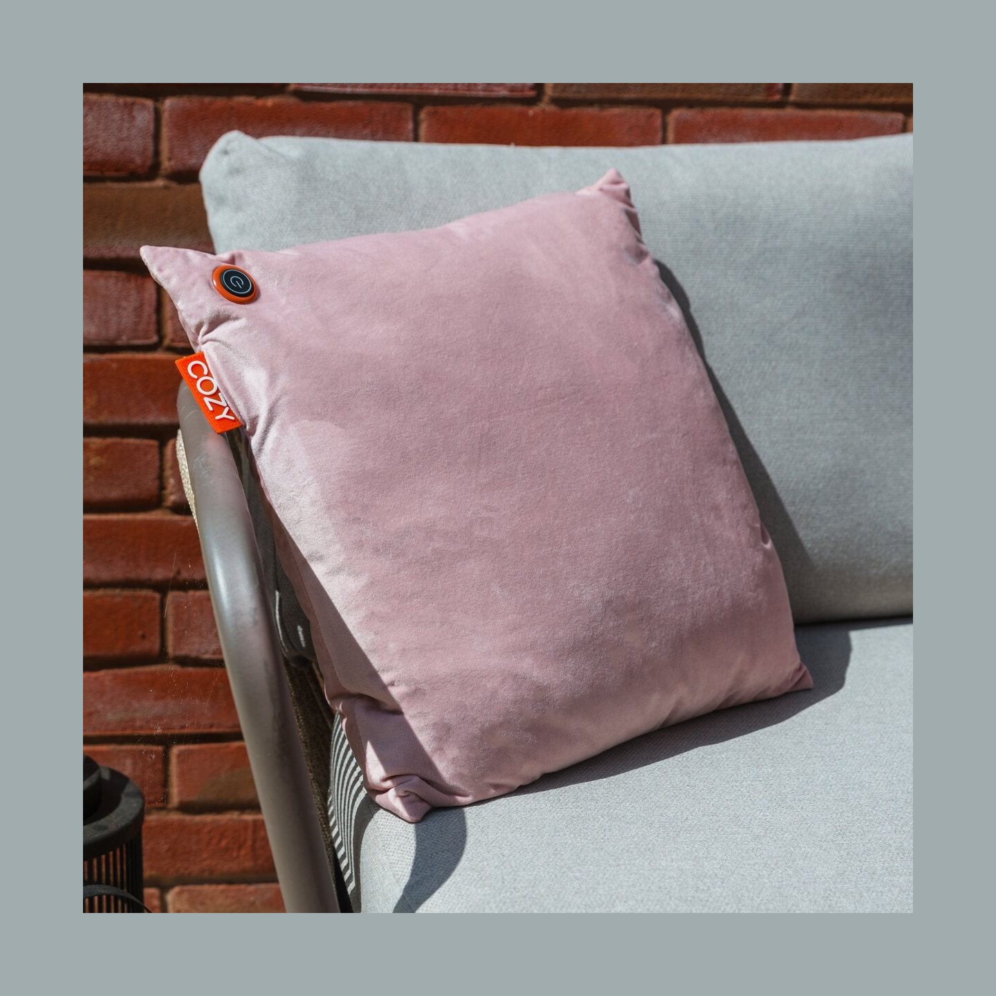 Bodi-Tek COZY Una Heated Comfort Cushion 45 x 45cm, Light Pink Velvet