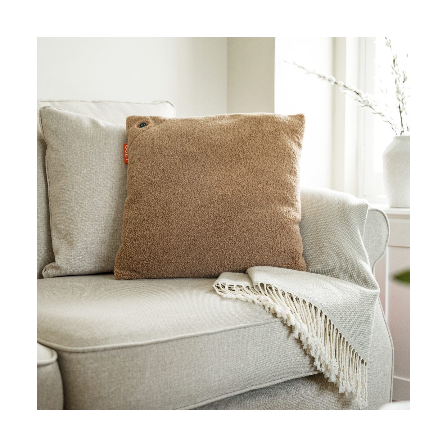 Bodi-Tek COZY Una Heated Comfort Cushion 45 x 45cm, Light Chocolate