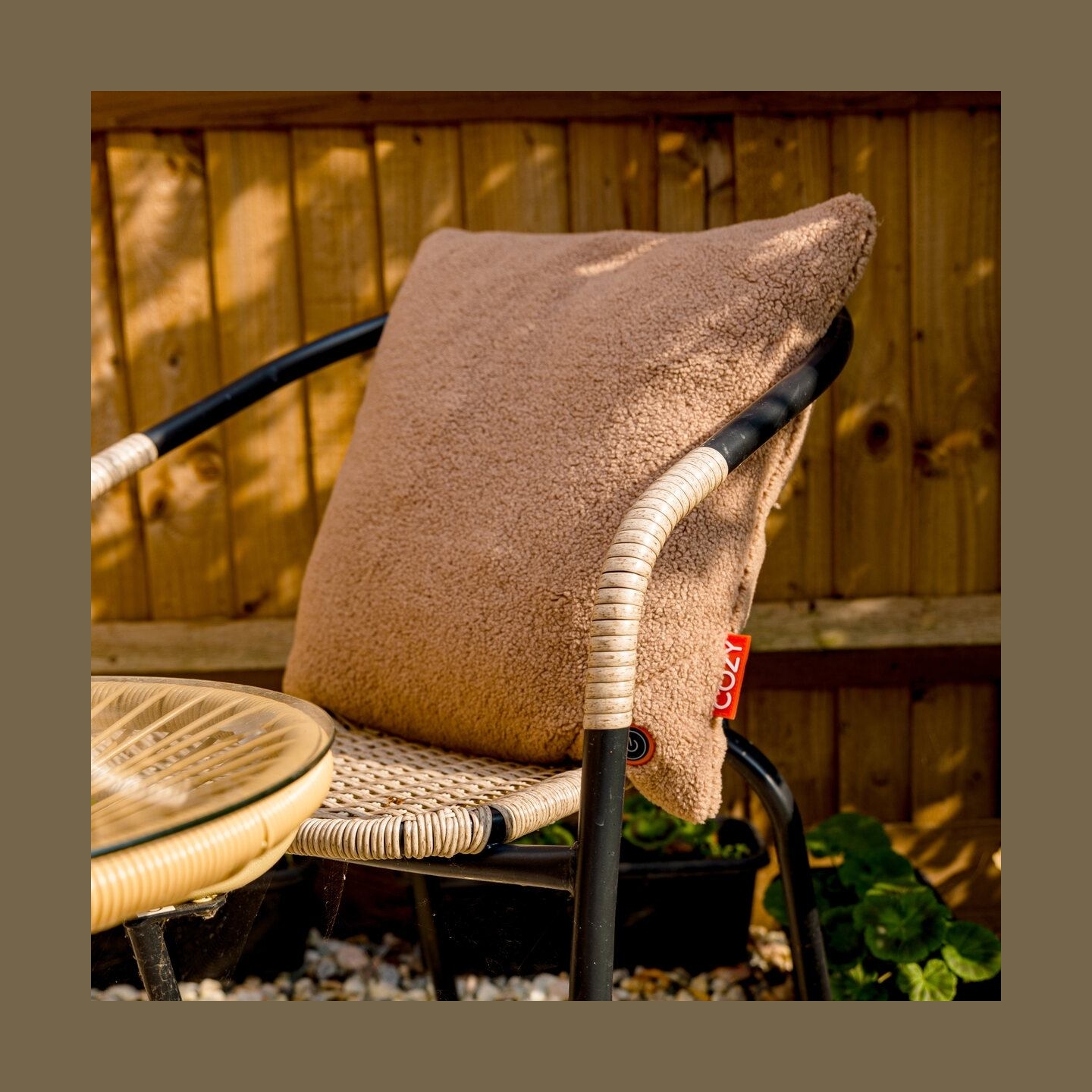 Bodi-Tek COZY Una Heated Comfort Cushion 45 x 45cm, Light Chocolate