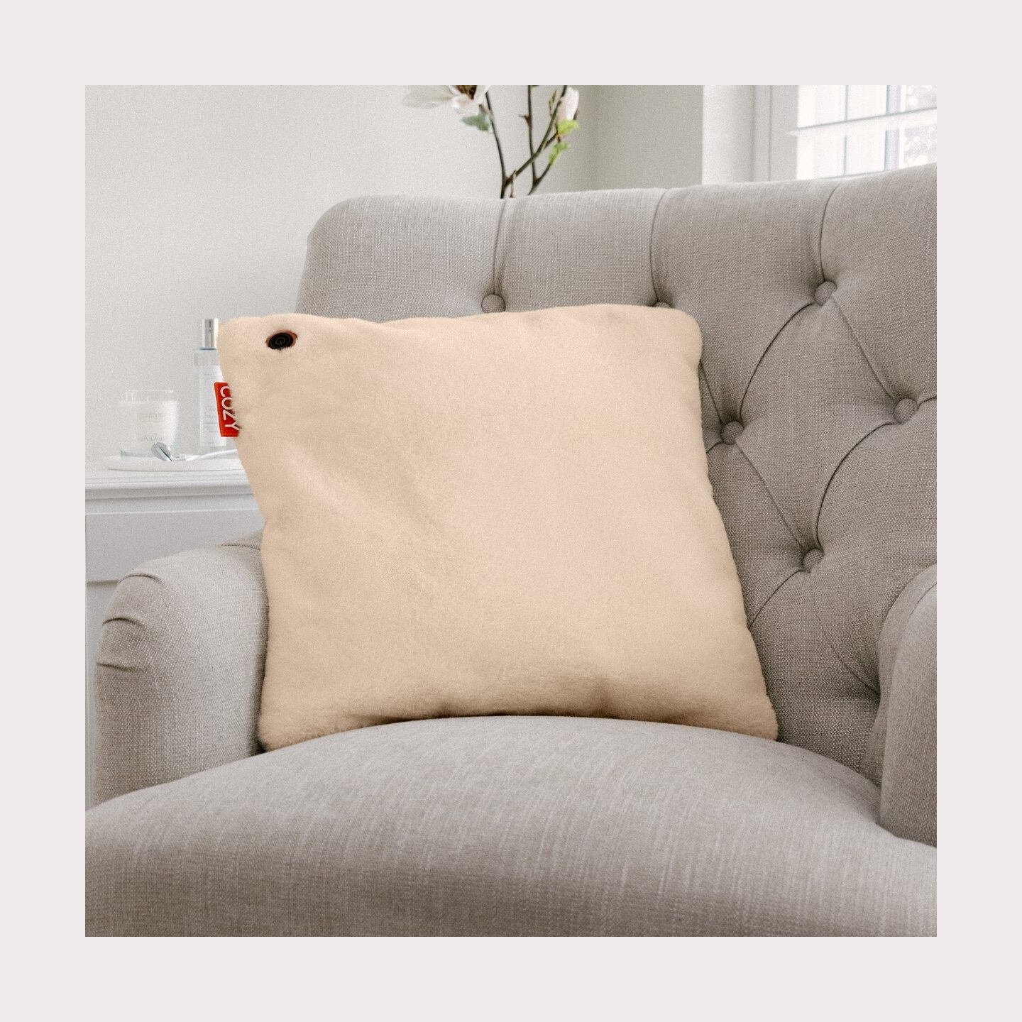 Bodi-Tek COZY Una Heated Comfort Cushion & Power Bank 10000 mAh, Beige