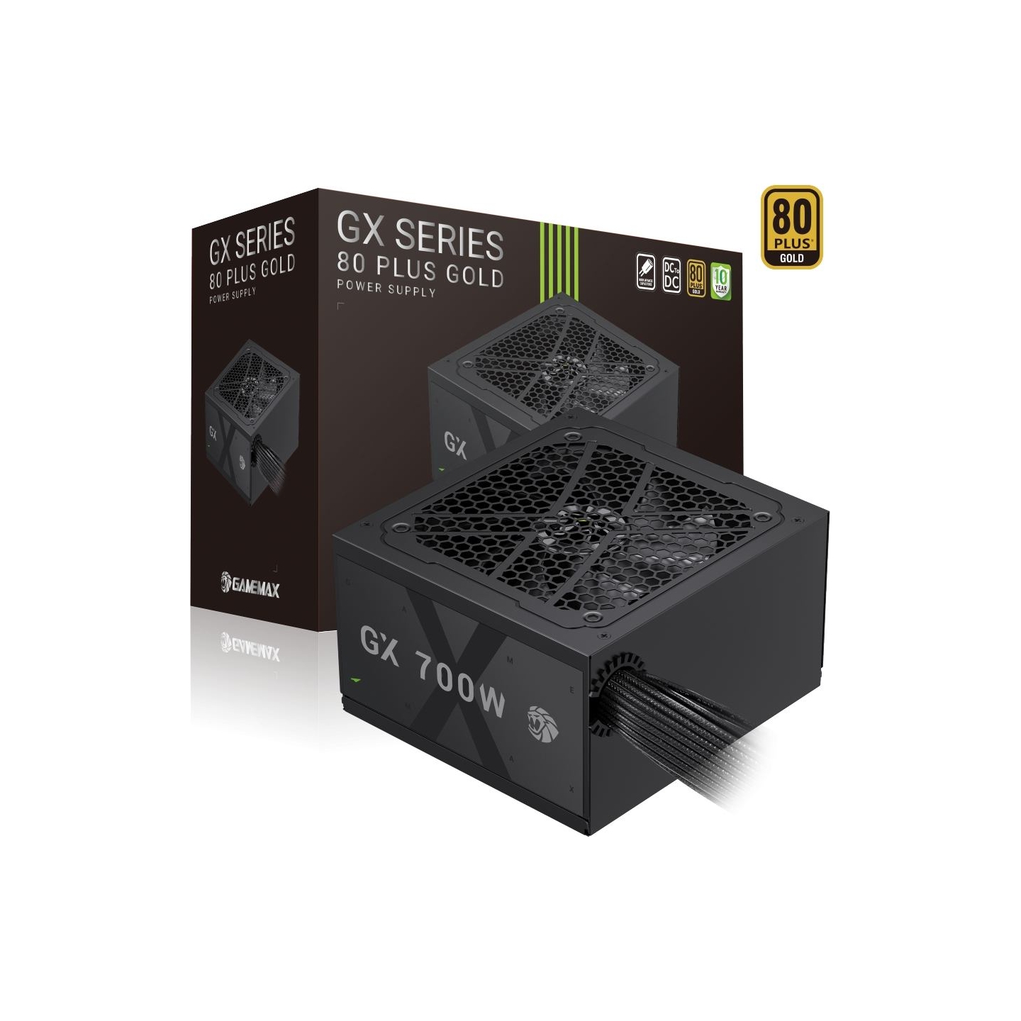 Gamemax PSU | GX 700G | 700 W | Gold | Non-Modular