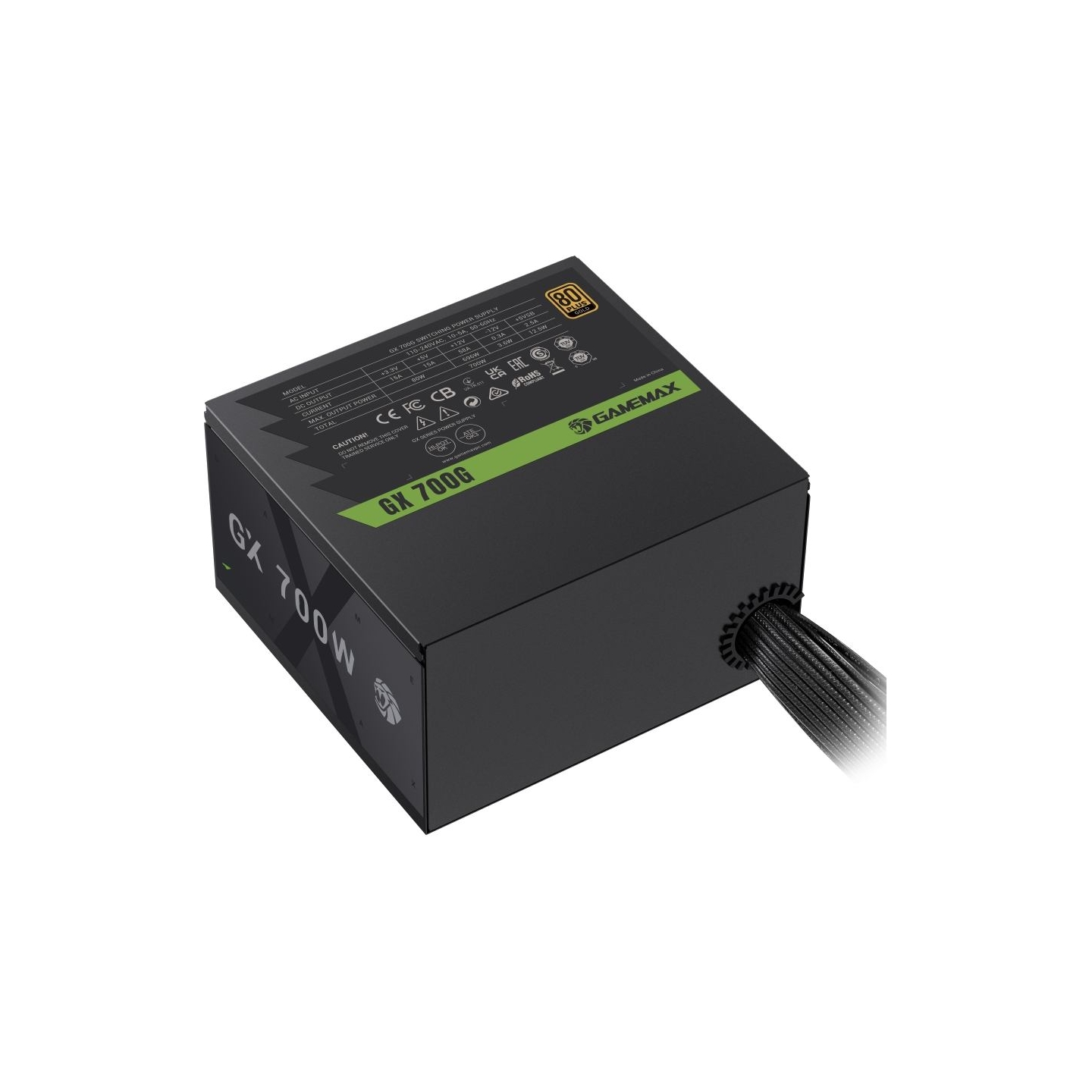 Gamemax PSU | GX 700G | 700 W | Gold | Non-Modular