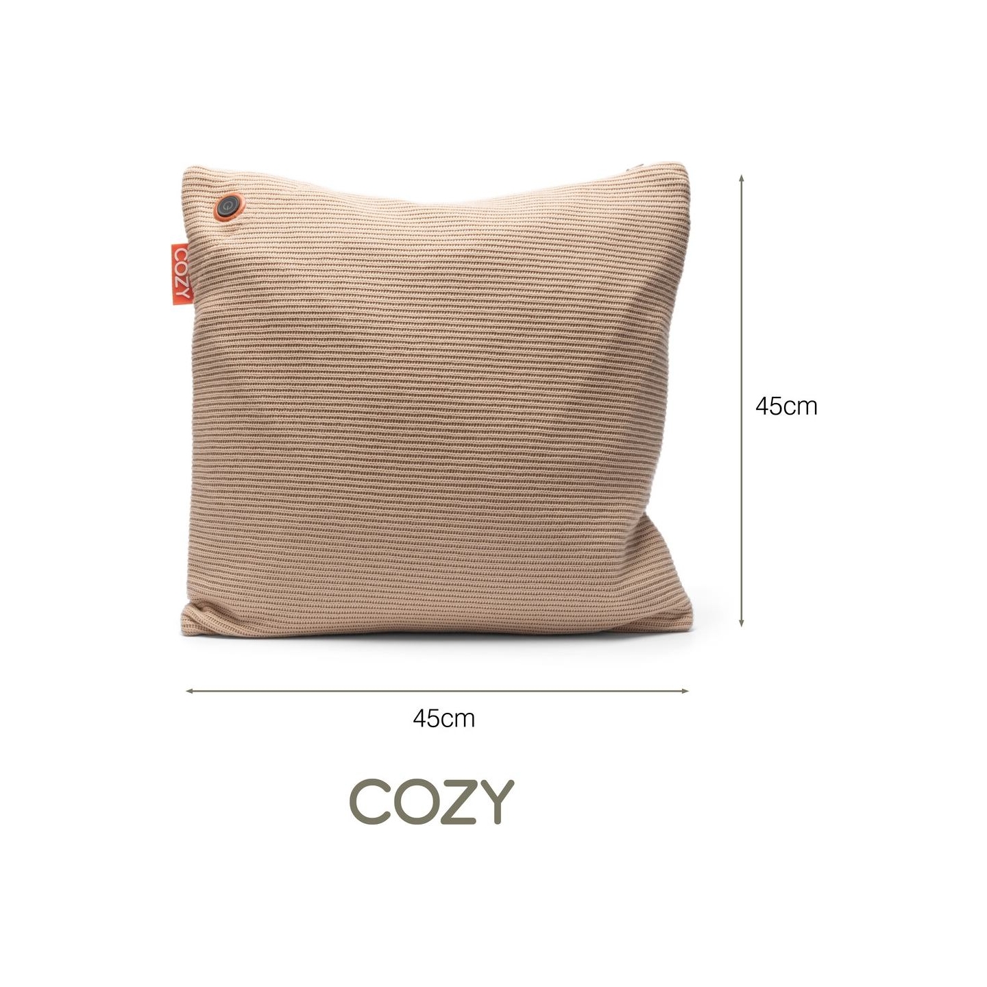 Bodi-Tek COZY Una Cushion Knitted & Power Bank 10000 mAh, Beige