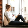 Bodi-Tek COZY Una Cushion Knitted & Power Bank 10000 mAh, Beige