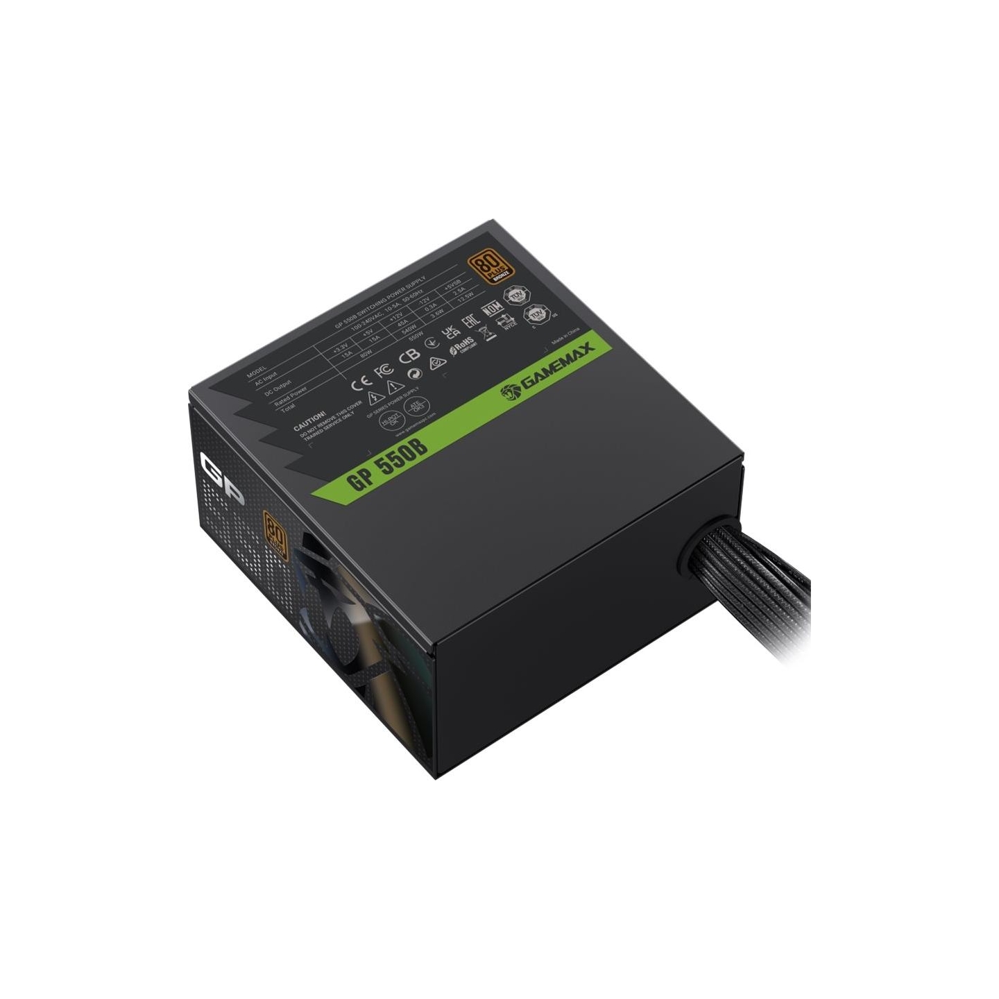 Gamemax PSU | GP 550B | 550 W | Bronze | Non-Modular