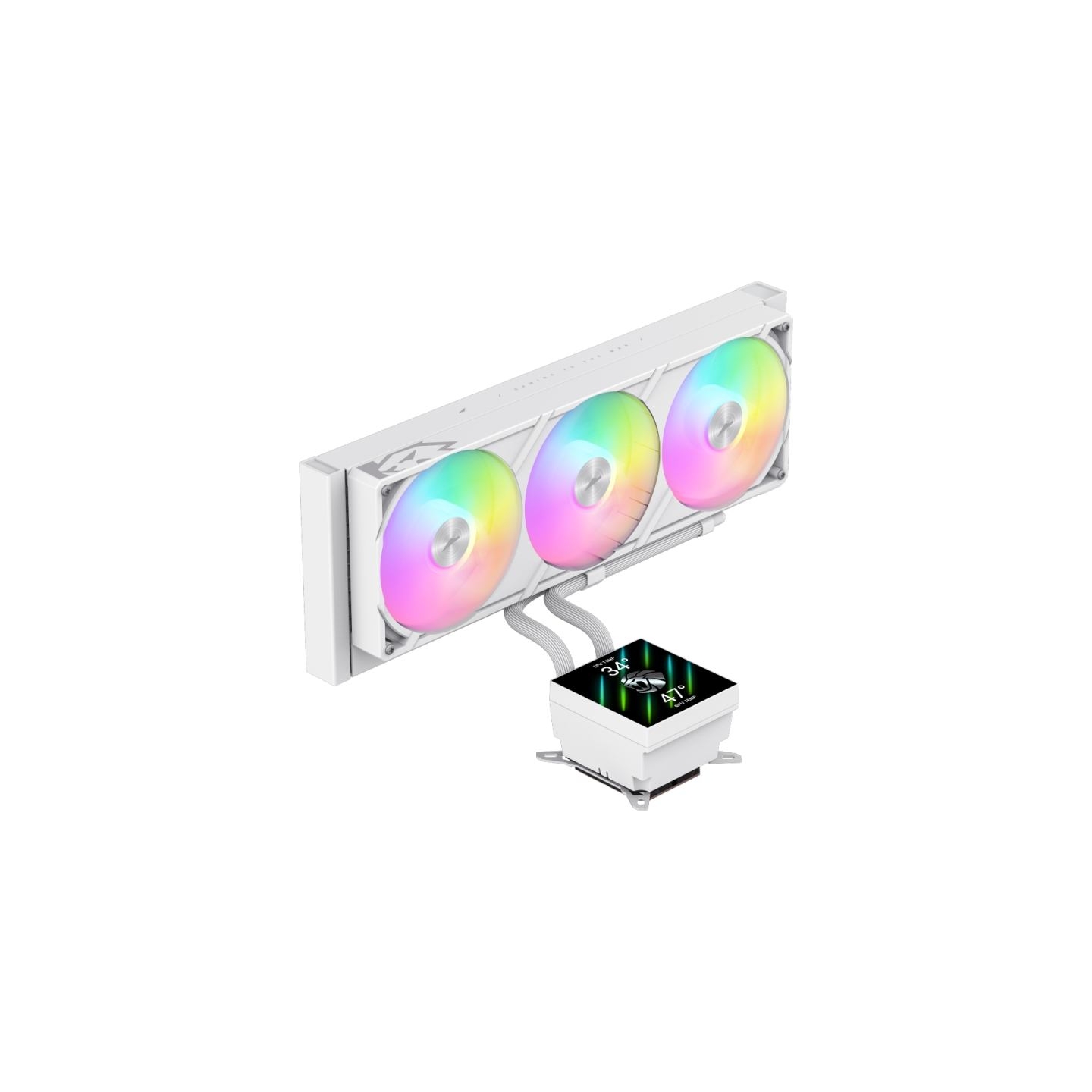 Gamemax CPU Liquid Cooler | GLACIER 360 LCD WH | White