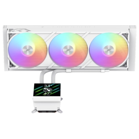 Gamemax CPU Liquid Cooler | GLACIER 360 LCD WH | White