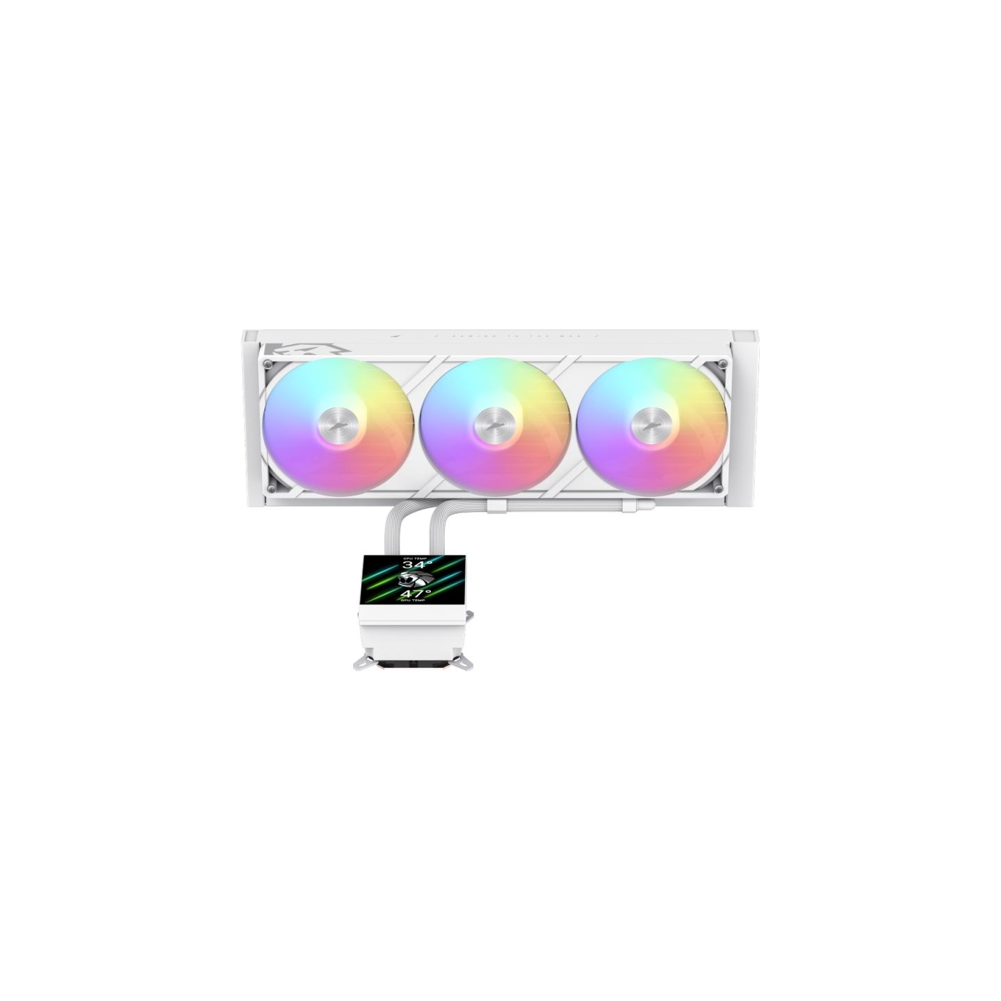 Gamemax CPU Liquid Cooler | GLACIER 360 LCD WH | White