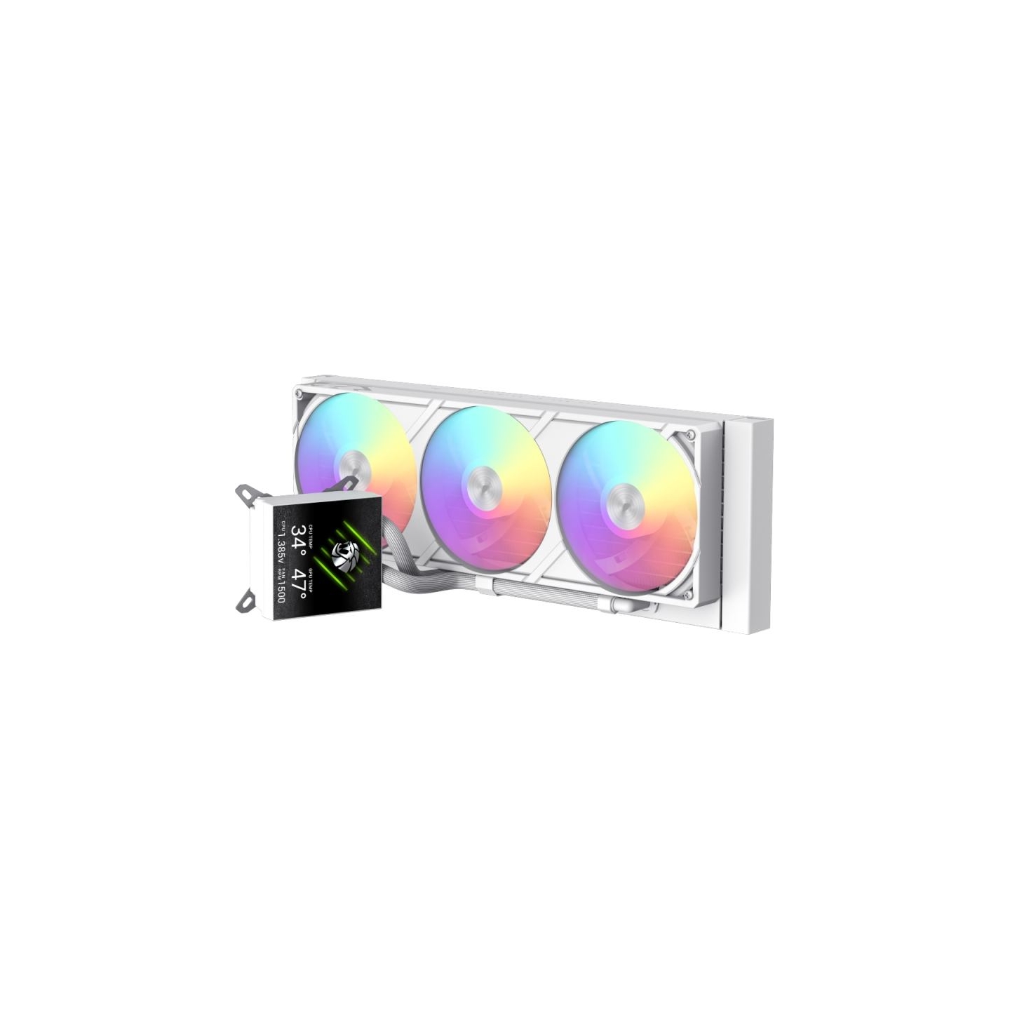 Gamemax CPU Liquid Cooler | GLACIER 360 LCD WH | White